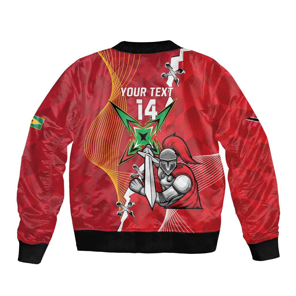 Guyana and Trinbago Cricket Custom Sleeve Zip Bomber Jacket Amazon Warriors Knight Riders Together - Wonder Print Shop