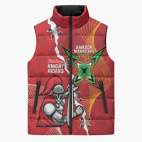 Guyana and Trinbago Cricket Custom Sleeveless Puffer Jacket Amazon Warriors Knight Riders Together - Wonder Print Shop