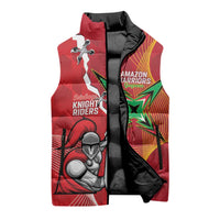 Guyana and Trinbago Cricket Custom Sleeveless Puffer Jacket Amazon Warriors Knight Riders Together - Wonder Print Shop