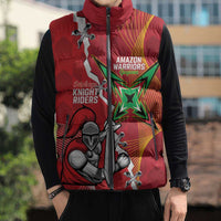 Guyana and Trinbago Cricket Custom Sleeveless Puffer Jacket Amazon Warriors Knight Riders Together - Wonder Print Shop