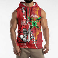 Guyana and Trinbago Cricket Custom Sleeveless Zip Hoodie Amazon Warriors Knight Riders Together - Wonder Print Shop