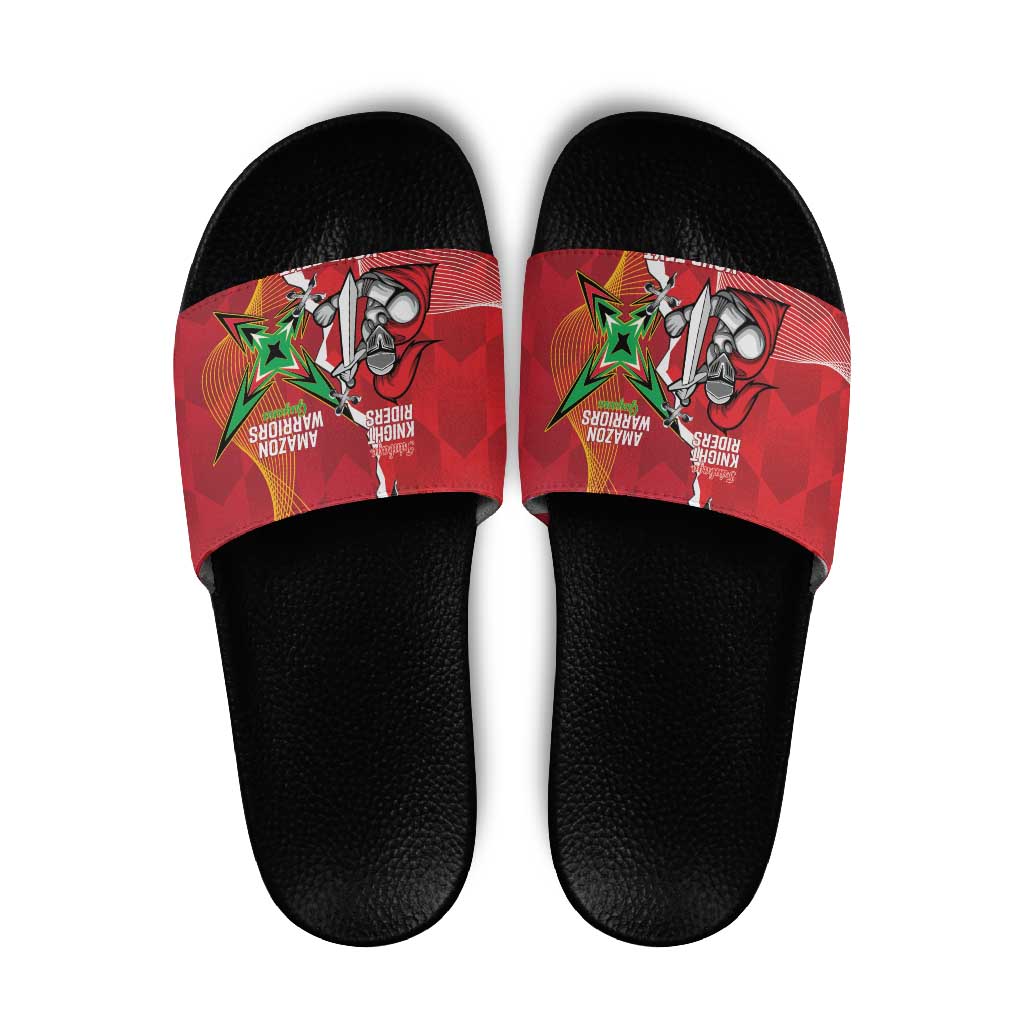 Guyana and Trinbago Cricket Custom Slide Sandals Amazon Warriors Knight Riders Together - Wonder Print Shop