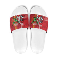Guyana and Trinbago Cricket Custom Slide Sandals Amazon Warriors Knight Riders Together - Wonder Print Shop