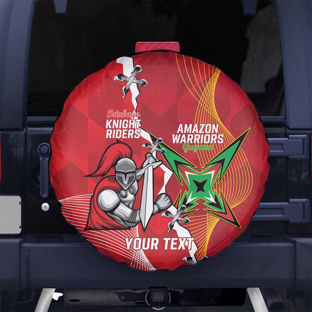 Guyana and Trinbago Cricket Custom Spare Tire Cover Amazon Warriors Knight Riders Together - Wonder Print Shop