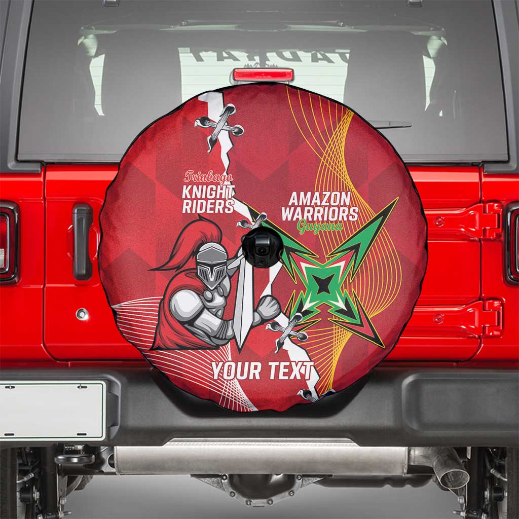 Guyana and Trinbago Cricket Custom Spare Tire Cover Amazon Warriors Knight Riders Together - Wonder Print Shop