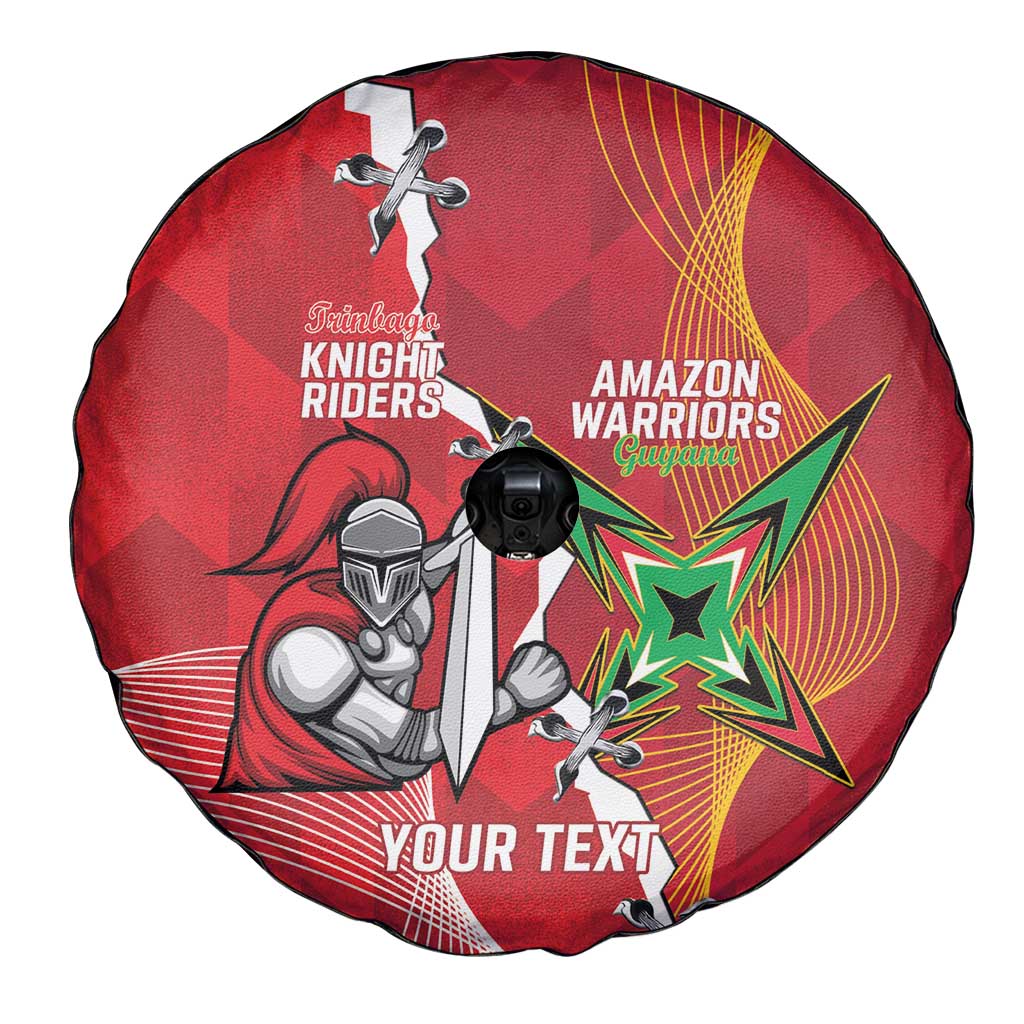 Guyana and Trinbago Cricket Custom Spare Tire Cover Amazon Warriors Knight Riders Together - Wonder Print Shop