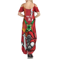 Guyana and Trinbago Cricket Custom Summer Maxi Dress Amazon Warriors Knight Riders Together - Wonder Print Shop