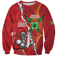 Guyana and Trinbago Cricket Custom Sweatshirt Amazon Warriors Knight Riders Together - Wonder Print Shop