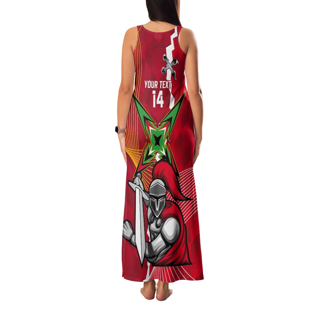 Guyana and Trinbago Cricket Custom Tank Maxi Dress Amazon Warriors Knight Riders Together - Wonder Print Shop