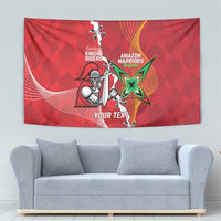Guyana and Trinbago Cricket Custom Tapestry Amazon Warriors Knight Riders Together - Wonder Print Shop