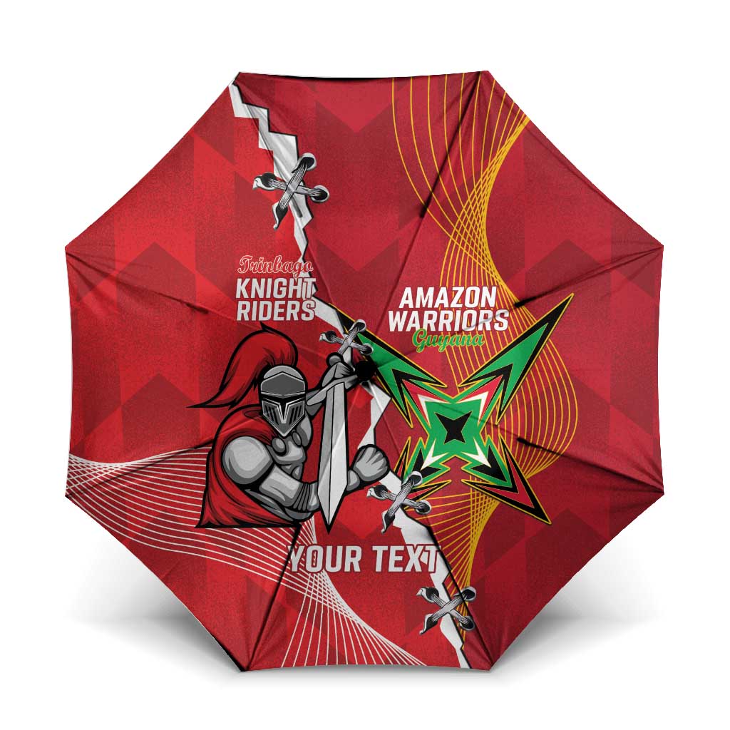 Guyana and Trinbago Cricket Custom Umbrella Amazon Warriors Knight Riders Together - Wonder Print Shop