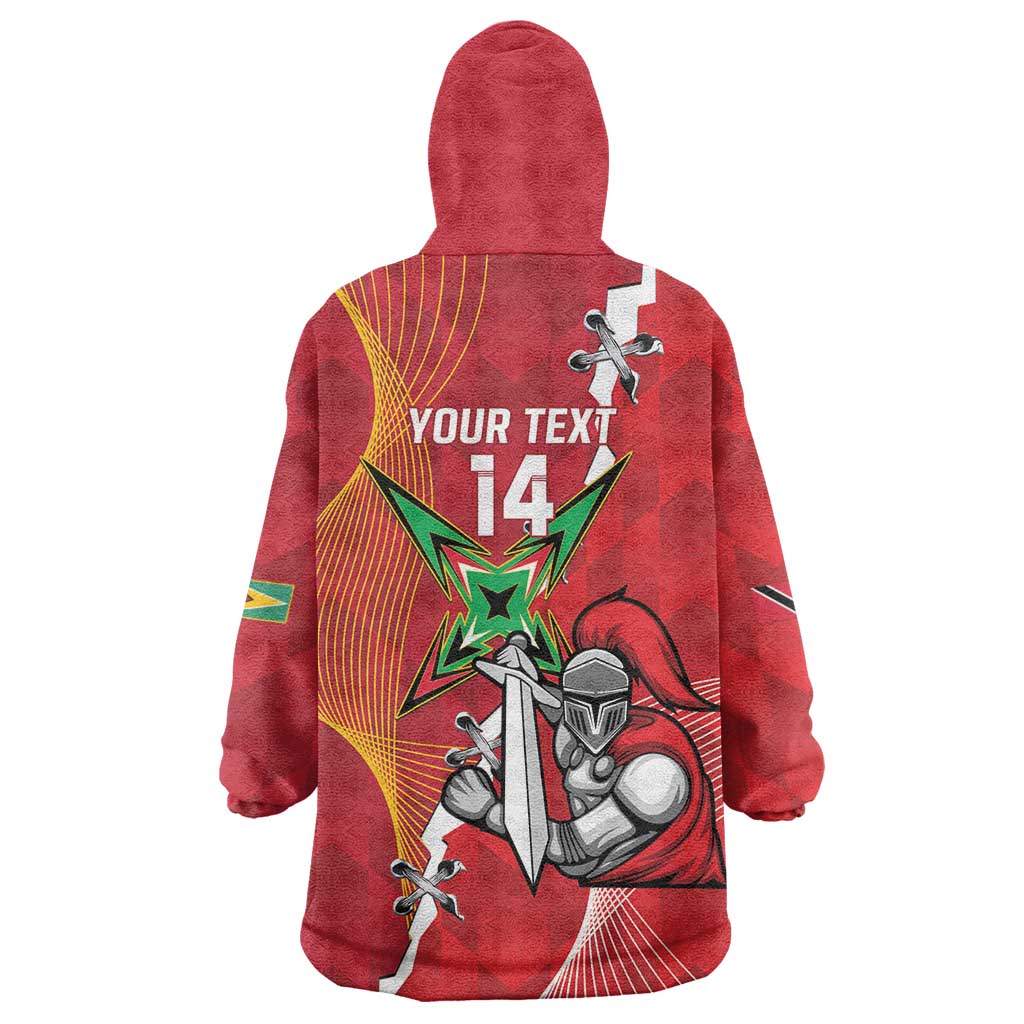 Guyana and Trinbago Cricket Custom Wearable Blanket Hoodie Amazon Warriors Knight Riders Together - Wonder Print Shop