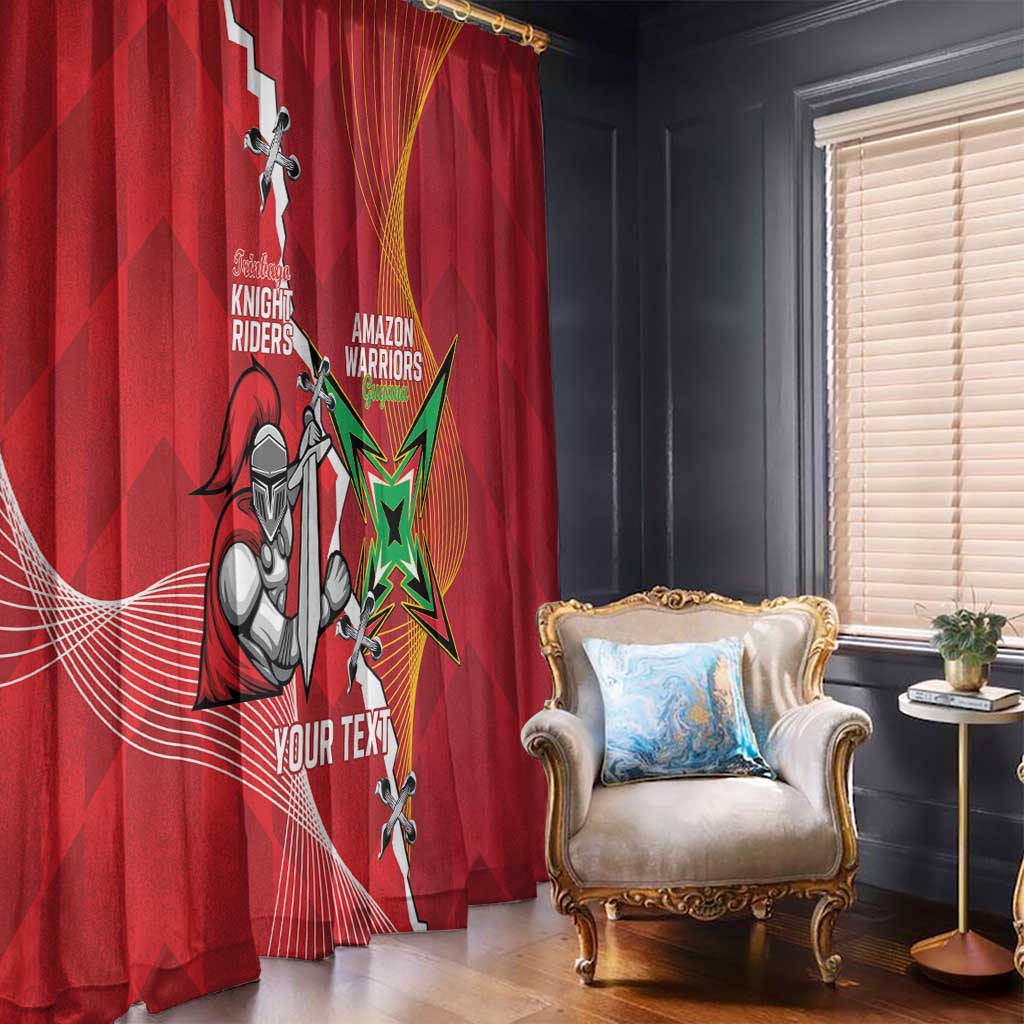Guyana and Trinbago Cricket Custom Window Curtain Amazon Warriors Knight Riders Together - Wonder Print Shop