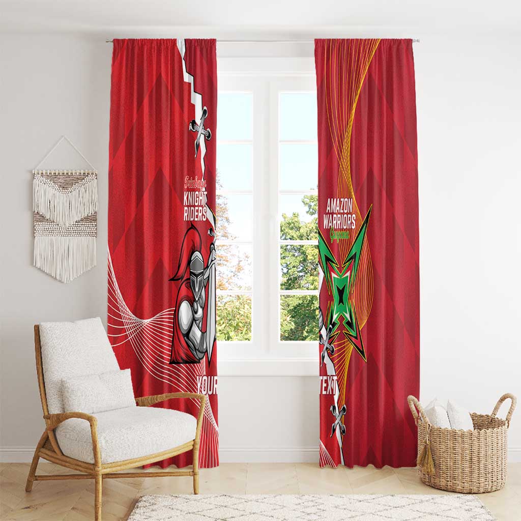 Guyana and Trinbago Cricket Custom Window Curtain Amazon Warriors Knight Riders Together - Wonder Print Shop