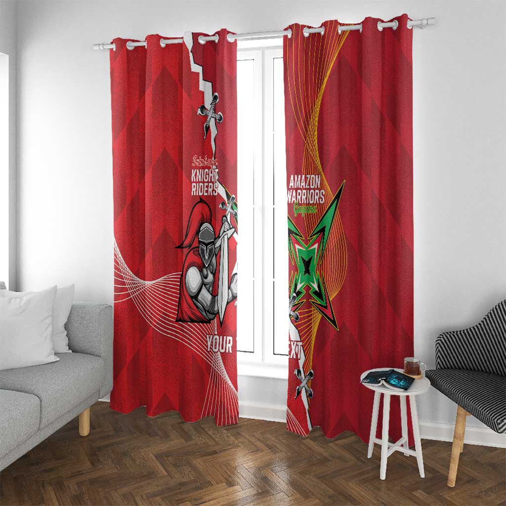 Guyana and Trinbago Cricket Custom Window Curtain Amazon Warriors Knight Riders Together - Wonder Print Shop