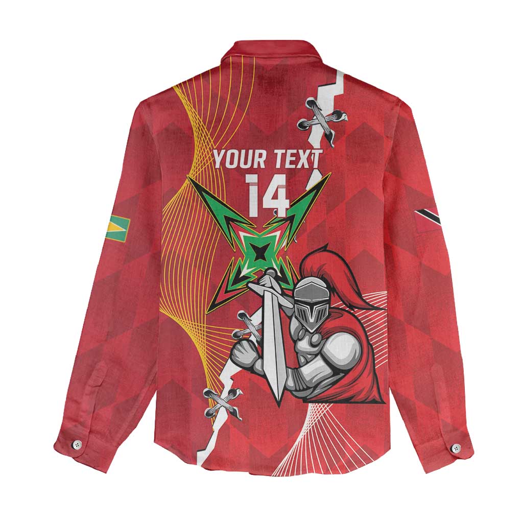 Guyana and Trinbago Cricket Custom Women Casual Shirt Amazon Warriors Knight Riders Together - Wonder Print Shop