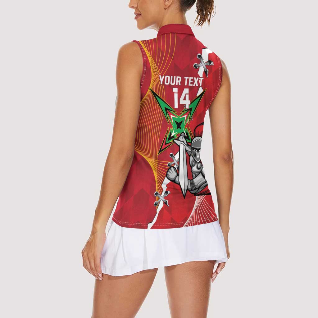 Guyana and Trinbago Cricket Custom Women Sleeveless Polo Shirt Amazon Warriors Knight Riders Together - Wonder Print Shop