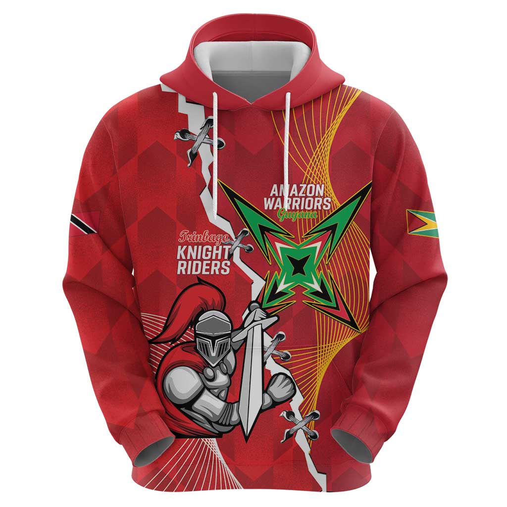 Guyana and Trinbago Cricket Custom Zip Hoodie Amazon Warriors Knight Riders Together - Wonder Print Shop