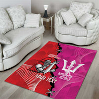 Barbados and Trinbago Cricket Personalized Area Rug Royals Knight Riders Together - Wonder Print Shop