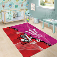 Barbados and Trinbago Cricket Personalized Area Rug Royals Knight Riders Together - Wonder Print Shop