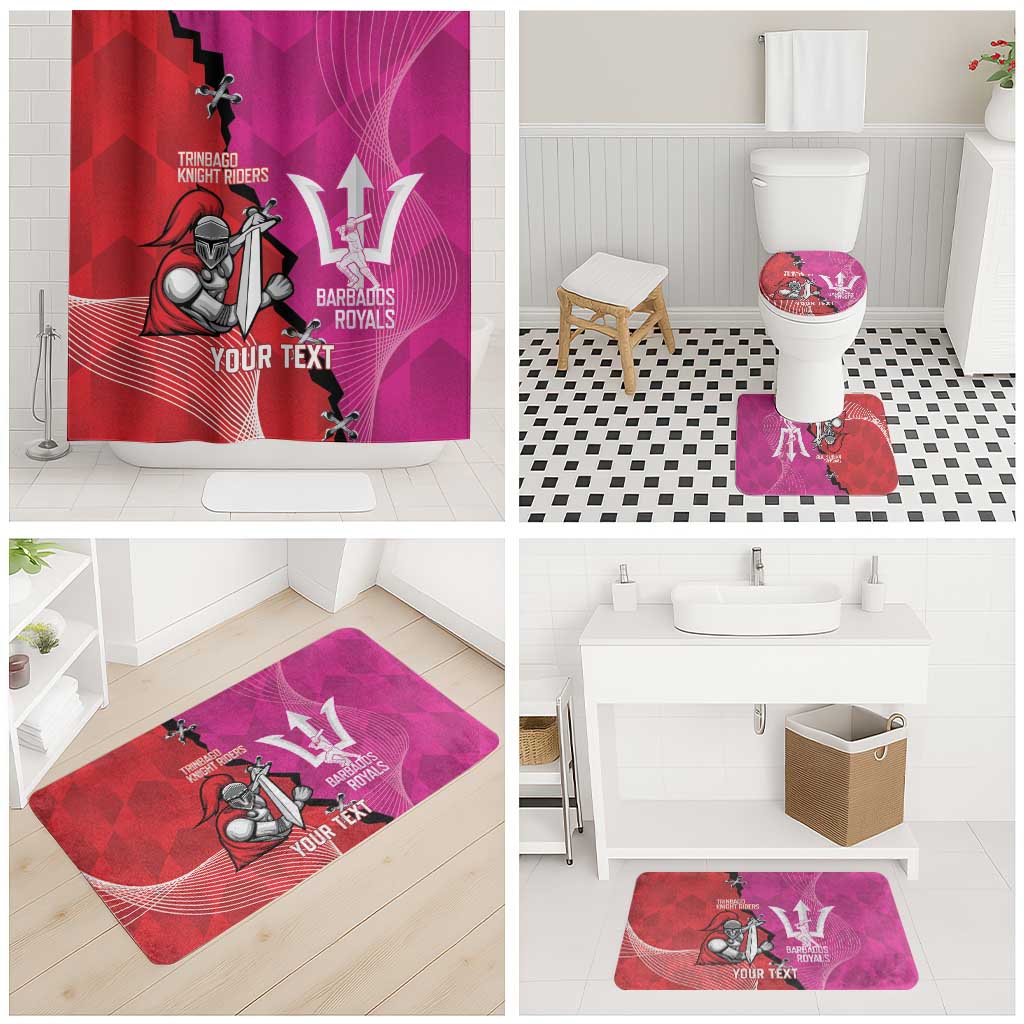 Barbados and Trinbago Cricket Personalized Bathroom Set Royals Knight Riders Together - Wonder Print Shop