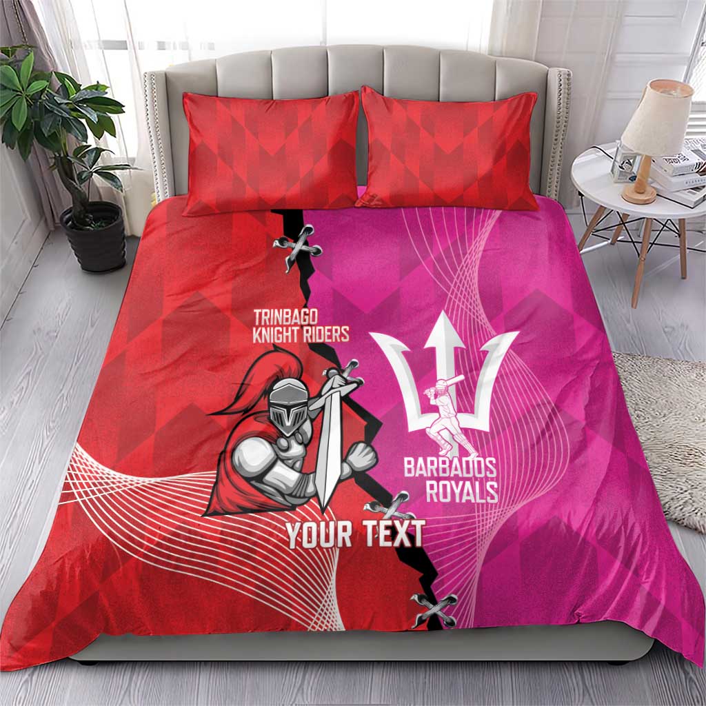 Barbados and Trinbago Cricket Personalized Bedding Set Royals Knight Riders Together - Wonder Print Shop
