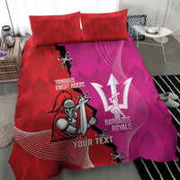 Barbados and Trinbago Cricket Personalized Bedding Set Royals Knight Riders Together - Wonder Print Shop