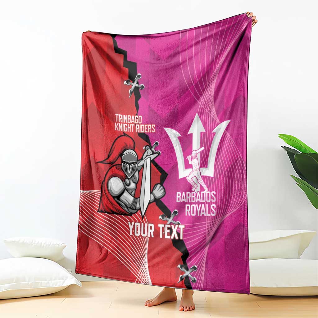 Barbados and Trinbago Cricket Personalized Blanket Royals Knight Riders Together - Wonder Print Shop