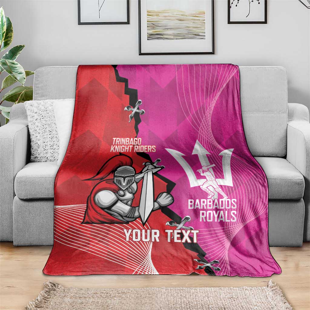 Barbados and Trinbago Cricket Personalized Blanket Royals Knight Riders Together - Wonder Print Shop