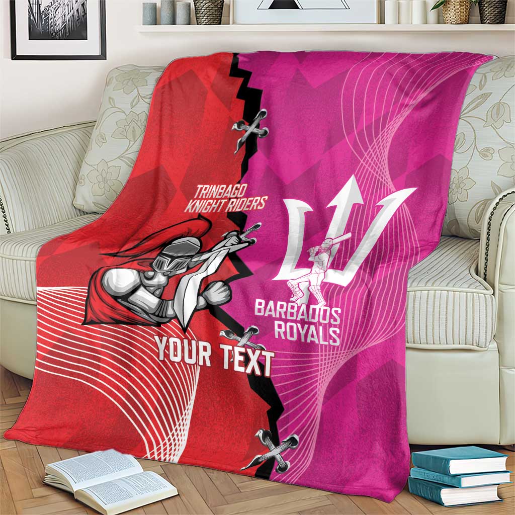 Barbados and Trinbago Cricket Personalized Blanket Royals Knight Riders Together - Wonder Print Shop