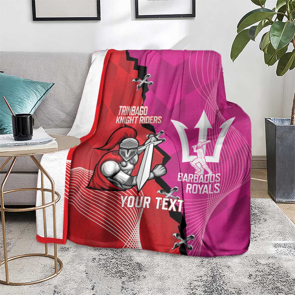 Barbados and Trinbago Cricket Personalized Blanket Royals Knight Riders Together - Wonder Print Shop