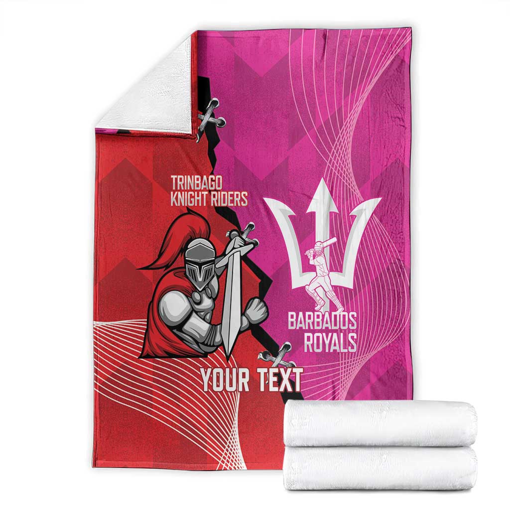 Barbados and Trinbago Cricket Personalized Blanket Royals Knight Riders Together - Wonder Print Shop