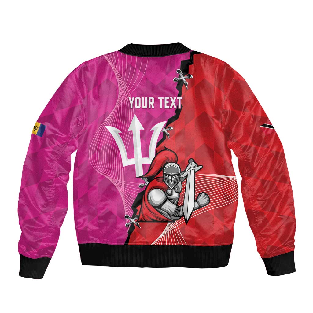 Barbados and Trinbago Cricket Personalized Bomber Jacket Royals Knight Riders Together - Wonder Print Shop