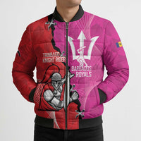 Barbados and Trinbago Cricket Personalized Bomber Puffer Jacket Royals Knight Riders Together - Wonder Print Shop