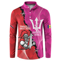 Barbados and Trinbago Cricket Personalized Button Sweatshirt Royals Knight Riders Together - Wonder Print Shop