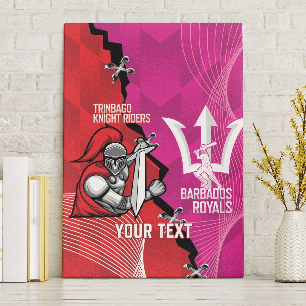 Barbados and Trinbago Cricket Personalized Canvas Wall Art Royals Knight Riders Together - Wonder Print Shop