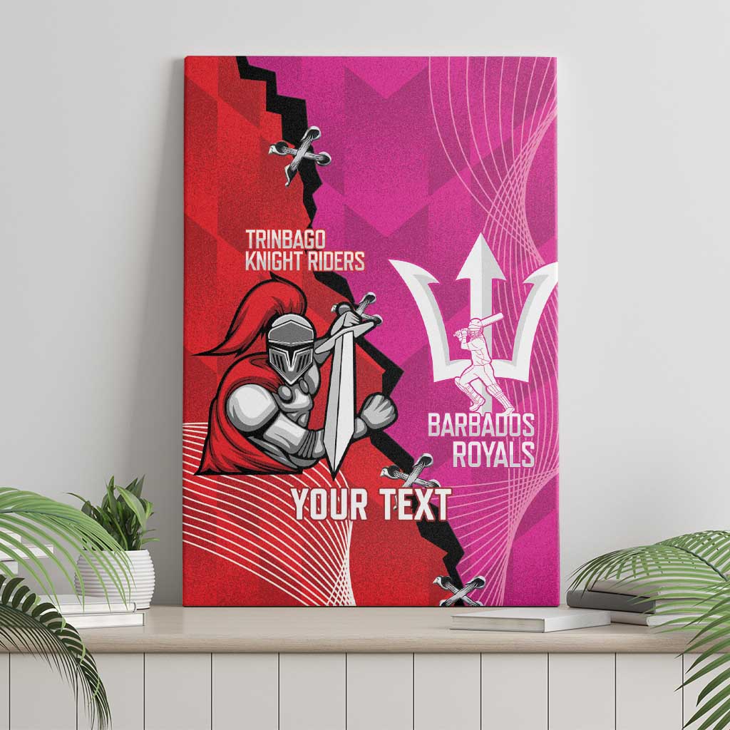 Barbados and Trinbago Cricket Personalized Canvas Wall Art Royals Knight Riders Together - Wonder Print Shop