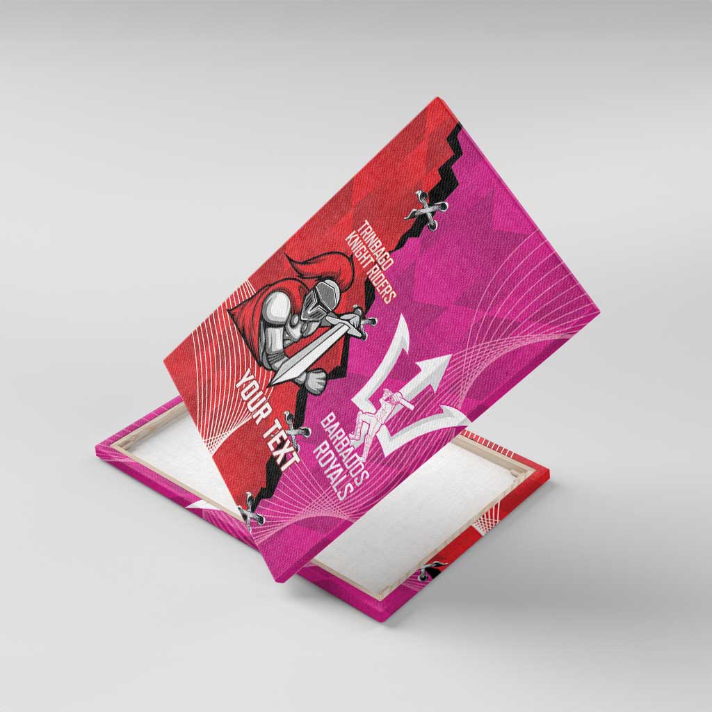 Barbados and Trinbago Cricket Personalized Canvas Wall Art Royals Knight Riders Together - Wonder Print Shop