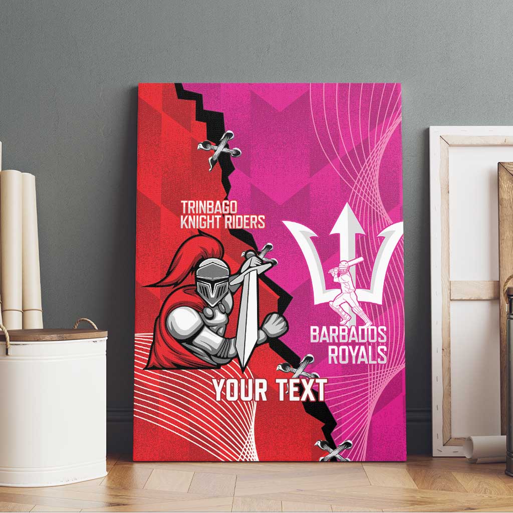 Barbados and Trinbago Cricket Personalized Canvas Wall Art Royals Knight Riders Together - Wonder Print Shop