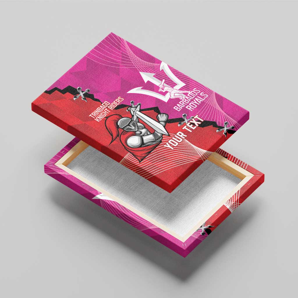 Barbados and Trinbago Cricket Personalized Canvas Wall Art Royals Knight Riders Together - Wonder Print Shop