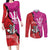 Barbados and Trinbago Cricket Personalized Couples Matching Long Sleeve Bodycon Dress and Long Sleeve Button Shirt Royals Knight Riders Together - Wonder Print Shop