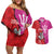Barbados and Trinbago Cricket Personalized Couples Matching Off Shoulder Short Dress and Hawaiian Shirt Royals Knight Riders Together - Wonder Print Shop