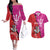 Barbados and Trinbago Cricket Personalized Couples Matching Off The Shoulder Long Sleeve Dress and Hawaiian Shirt Royals Knight Riders Together - Wonder Print Shop