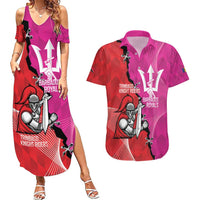 Barbados and Trinbago Cricket Personalized Couples Matching Summer Maxi Dress and Hawaiian Shirt Royals Knight Riders Together - Wonder Print Shop