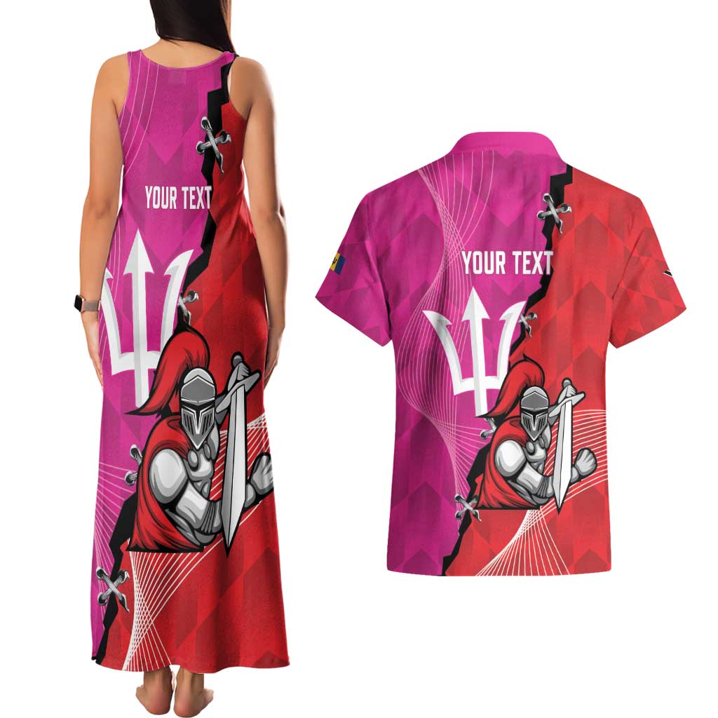 Barbados and Trinbago Cricket Personalized Couples Matching Tank Maxi Dress and Hawaiian Shirt Royals Knight Riders Together - Wonder Print Shop