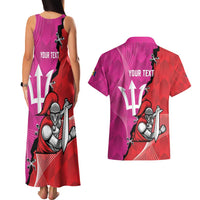 Barbados and Trinbago Cricket Personalized Couples Matching Tank Maxi Dress and Hawaiian Shirt Royals Knight Riders Together - Wonder Print Shop