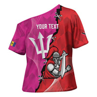 Barbados and Trinbago Cricket Personalized Cross Shoulder Shirt Royals Knight Riders Together - Wonder Print Shop
