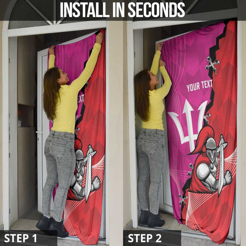 Barbados and Trinbago Cricket Personalized Door Cover Royals Knight Riders Together - Wonder Print Shop