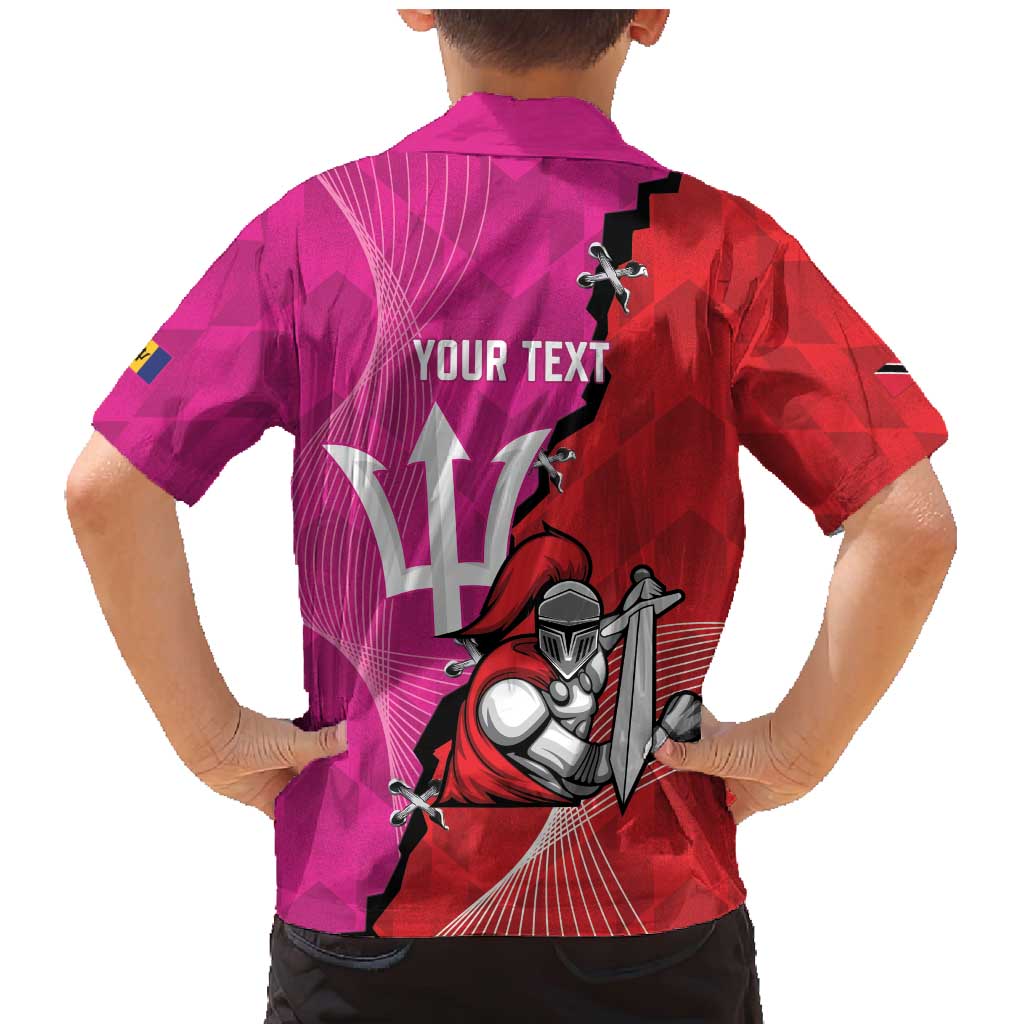 Barbados and Trinbago Cricket Personalized Family Matching Mermaid Dress and Hawaiian Shirt Royals Knight Riders Together - Wonder Print Shop