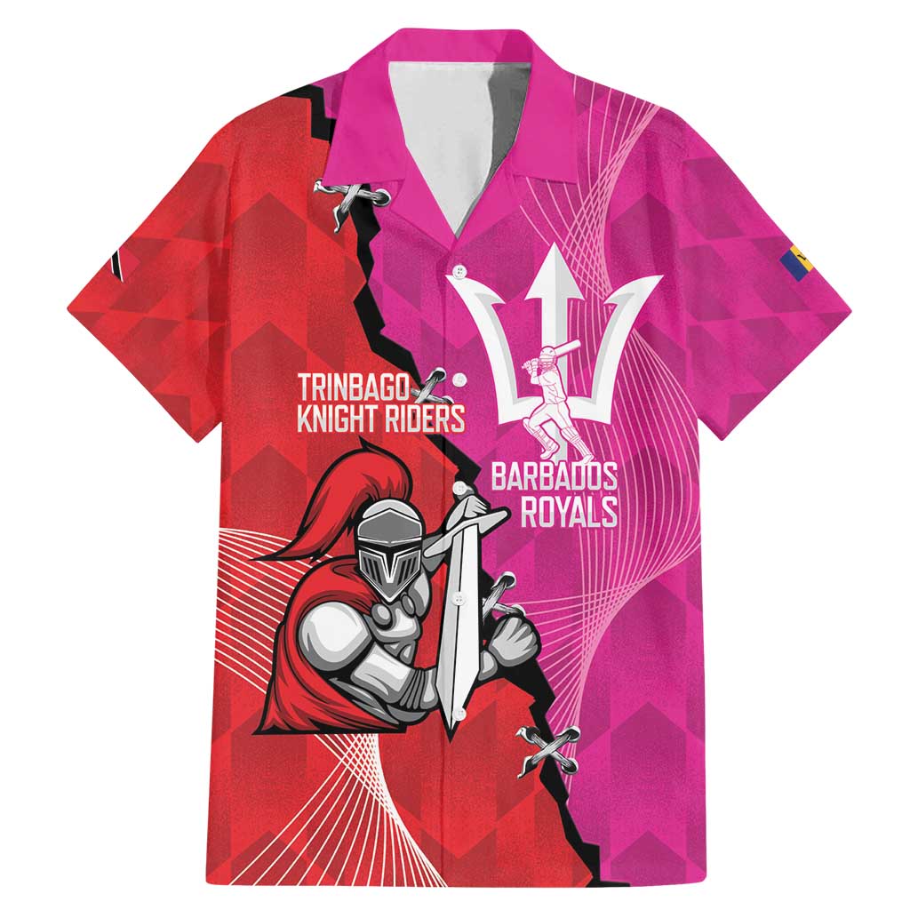 Barbados and Trinbago Cricket Personalized Family Matching Mermaid Dress and Hawaiian Shirt Royals Knight Riders Together - Wonder Print Shop